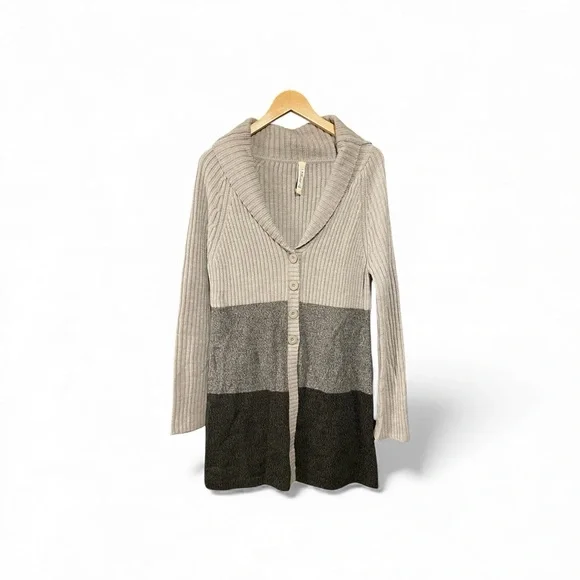 L.A. Blues Women's Neutral Block Cardigan - Picture 3 of 4